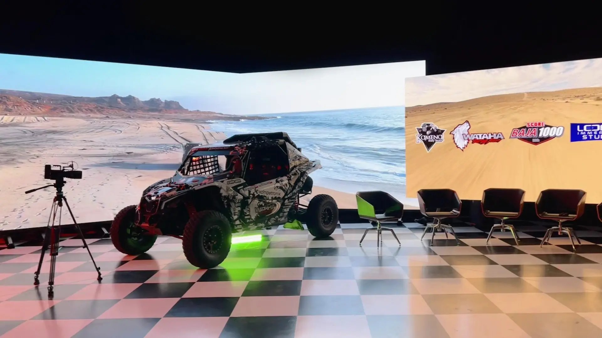 Ekran LED eventowy z autem rajdowym 10