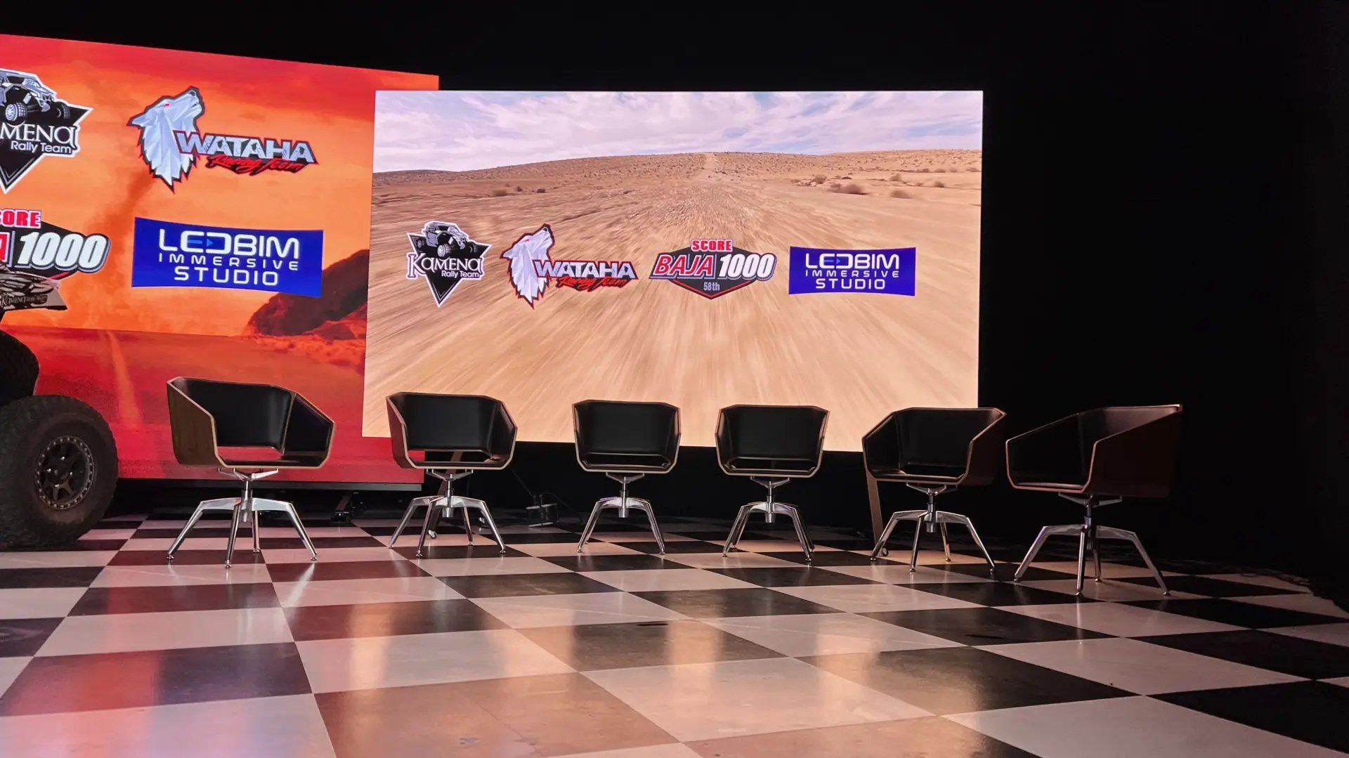 Ekran LED eventowy z autem rajdowym 12