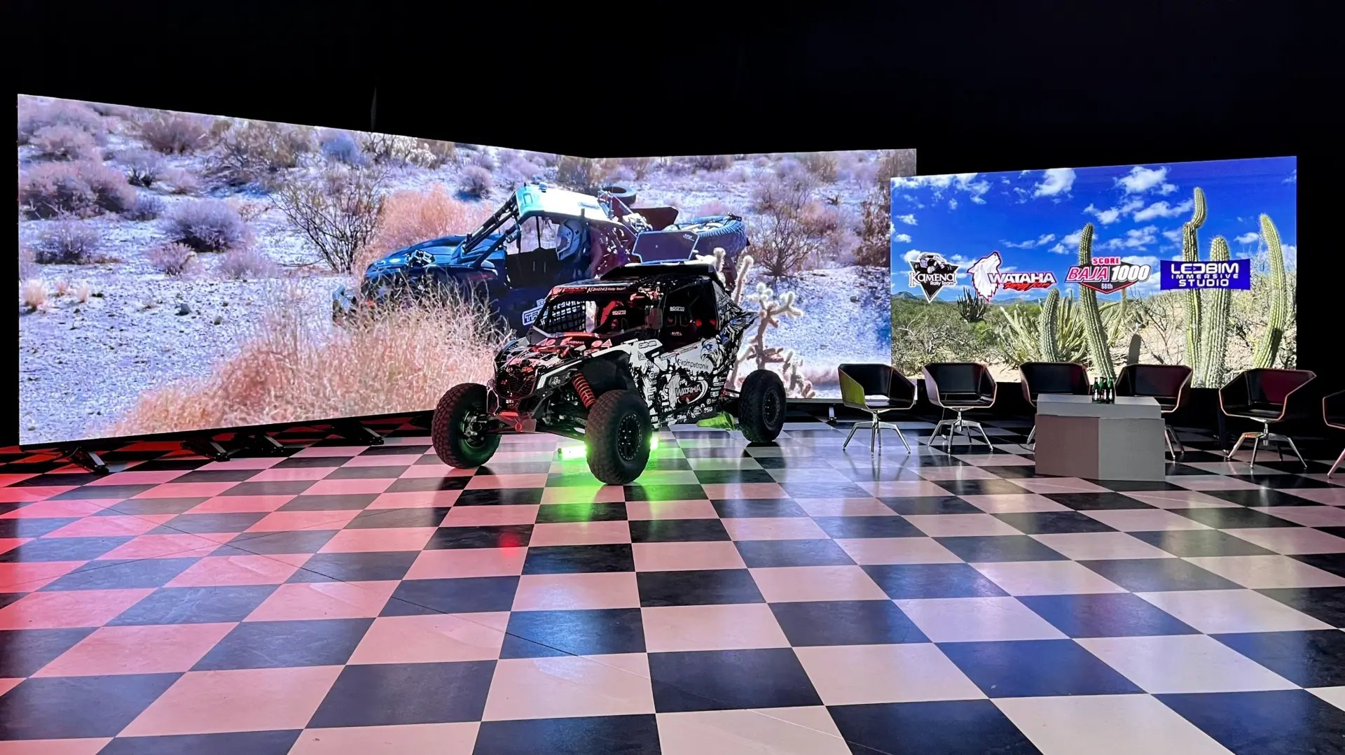 Ekran LED eventowy z autem rajdowym 4