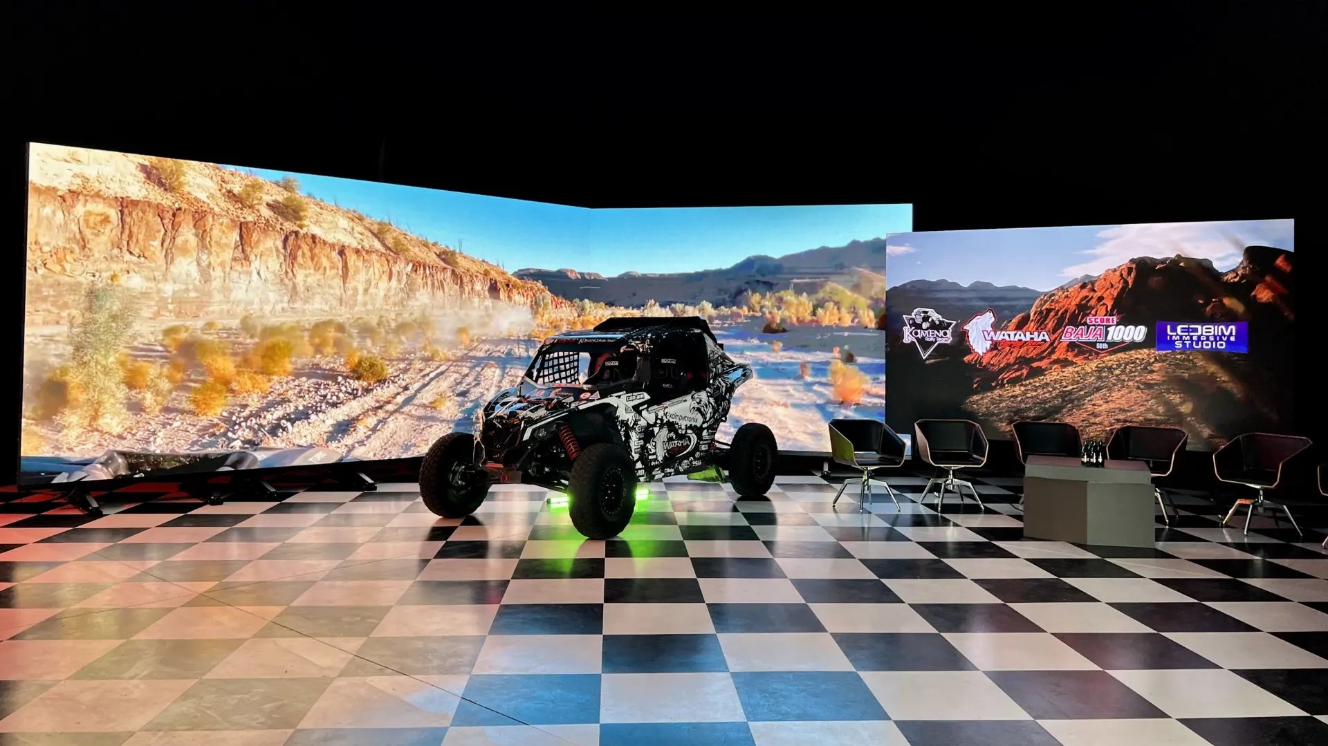 Ekran LED eventowy z autem rajdowym 5