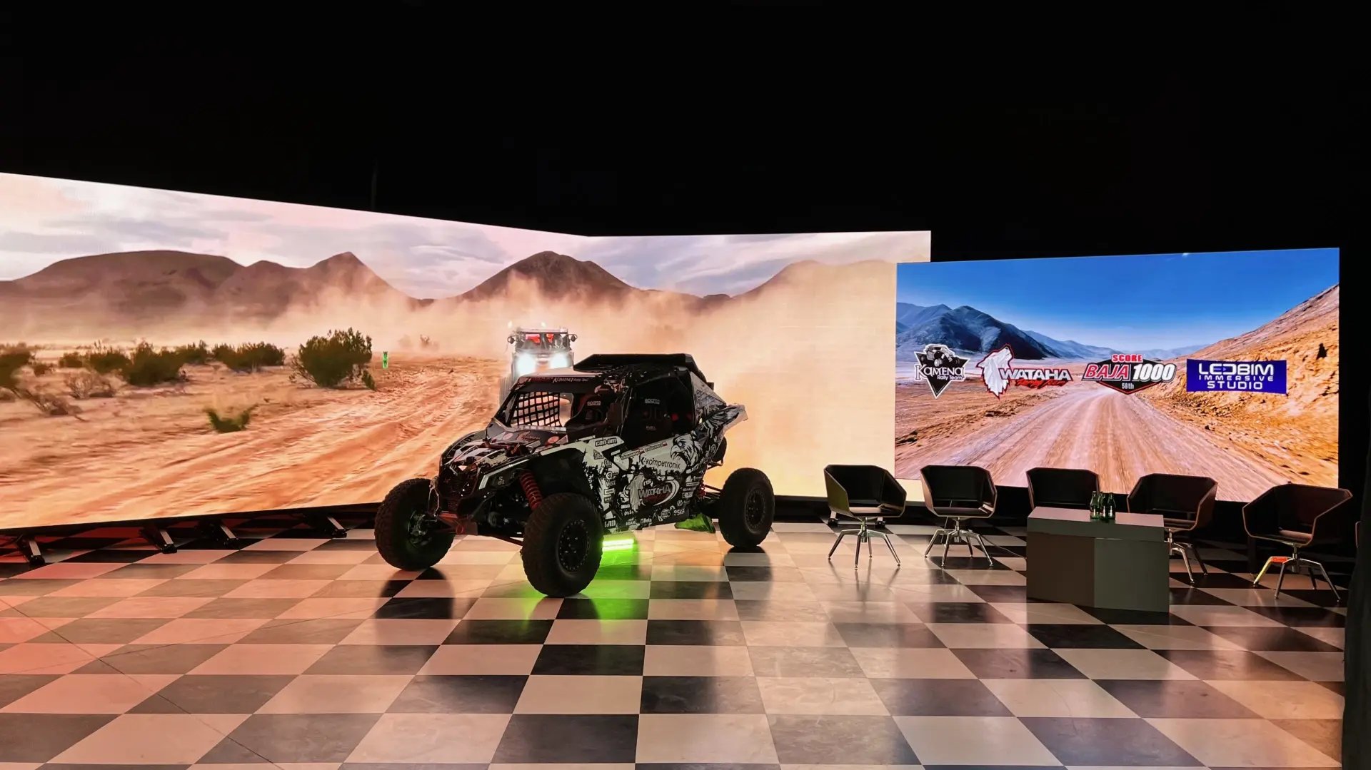 Ekran LED eventowy z autem rajdowym 6