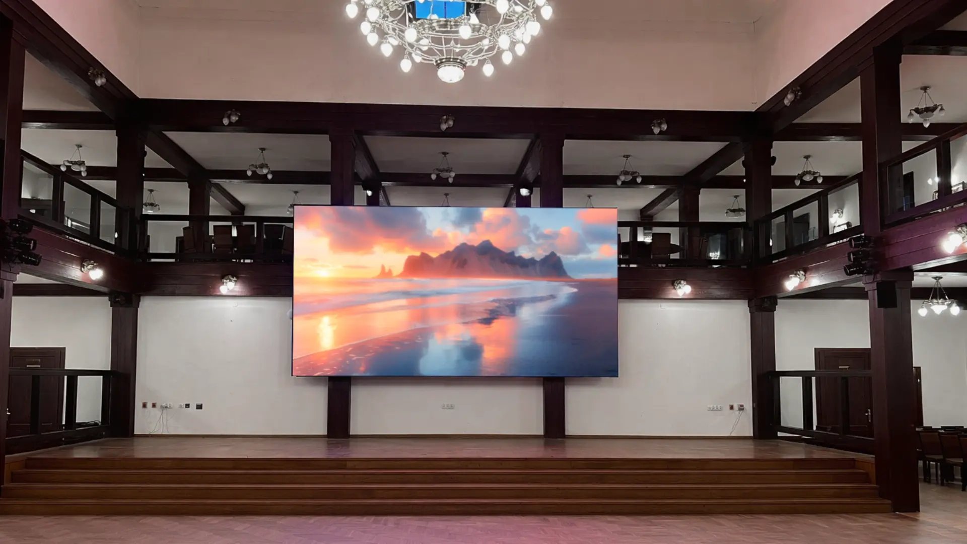 ekran led eventowy w sali bankietowej 3